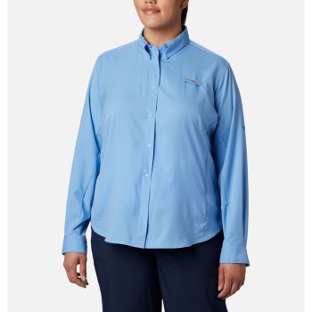 Dámské Košile Columbia PFG Tamiami II Long Sleeve Plus Size Bílé YFPBAR590